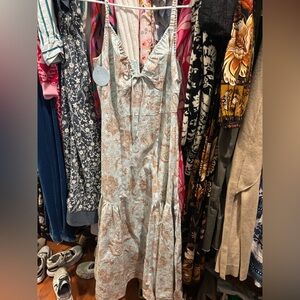 Floral Maxi Dress with Tie Front. Hill House the Lillie dress